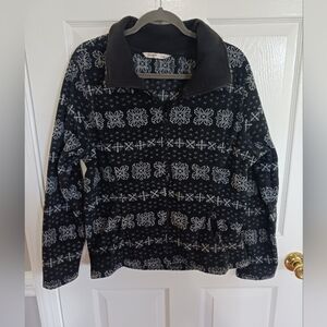 Old Navy fleece zip up Snowflake winter jacket size xl with pockets